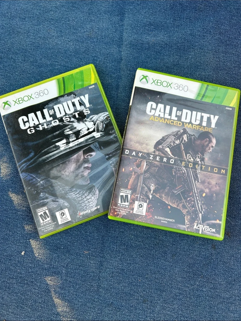 Game Bundle /Call of Duty: Ghosts & Advanced Warfare - Green Cases